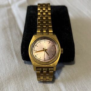 Nixon Gold Watch with Rose/Pink Face